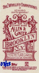Allen & Ginter Mini Brooklyn Back /25